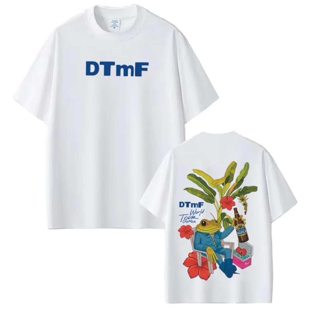 Rapper Bad Bunny Debi Tirar Mas Fotos DTMF World Tour T Shirts Unisexs Women Vintage Summer Cotton Tshirts Hip Hop Loose Tshirts