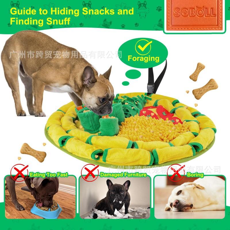 Multi-Function Snuffle Mat Dogs Cats Small Pets Slow Feeder Calming Puzzle Toy Anti-Slip Portable Washable