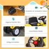 Pedal Go Kart Ride On Excavator W/ Front Loader Digger Four Wheels Child Toy, for 3 Years Old