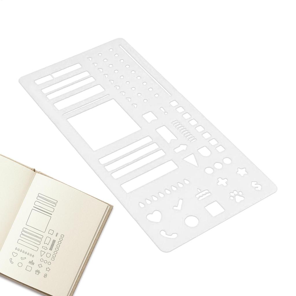 Calendar Stencil Planner Stencil Reusable Ruler Dotted Accessories for Habit Tracker Lists Planning Banners Lettering Stamps