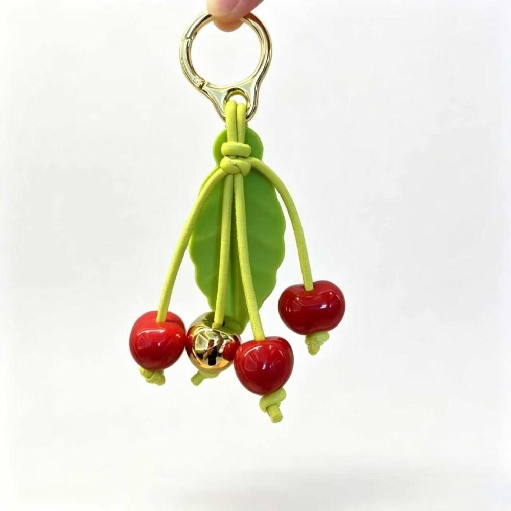 Tomato Cherry Keychain Elegant Bag Pendant Cute Fruit Bag Charm Girls