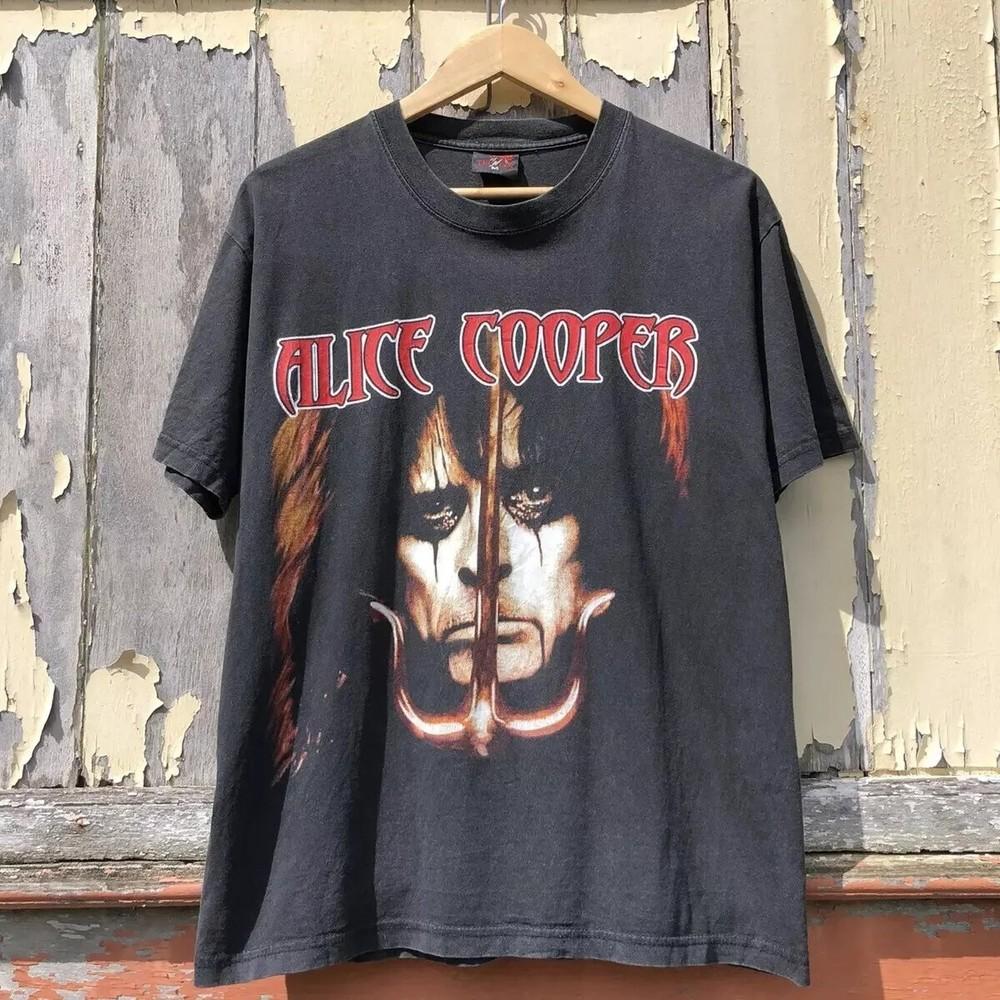 

Alice Cooper 90s Big Face Rare T shirt Men Women Unisex S5XL Men Women Unisex T-Shirt XXXXL