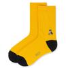 SNOOZY Schnauzer Puppy Embroidered Socks (Yellow/Black)