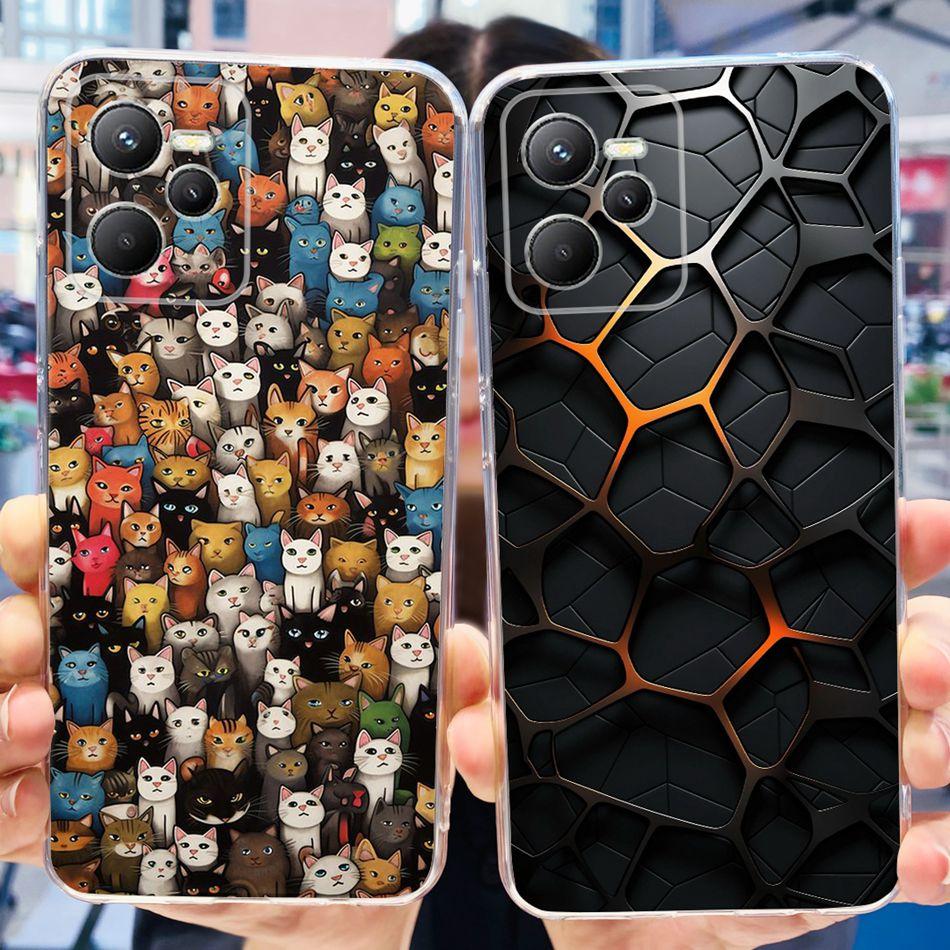 For Realme C35 Case RealmeC35 C 35 4G RMX3511 Fashion Cool Pattern Soft Silicone TPU Phone Cases