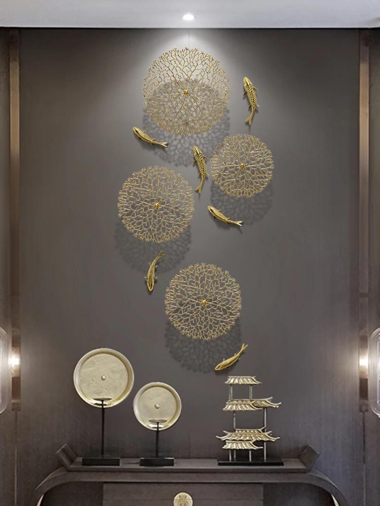 Copper Wealth Attracting Carp Wall Decoration Wall Pendant Living Room Entrance Corridor Decoration Sofa Background Wall Decor