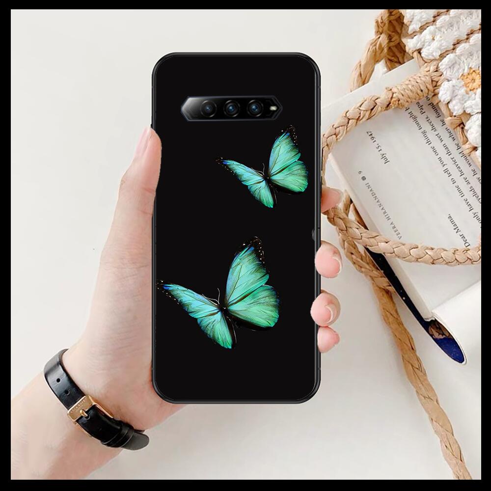 Beautiful Butterfly Pattern Phone Case For Xiaomi Redmi Black Shark 4 Pro 2 3 3s Cases Helo Black Cover Silicone Back Prett Mini