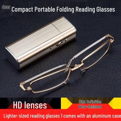 Hot-Selling Ultra-Light Foldable HD Retro Reading Glasses for Men & Women