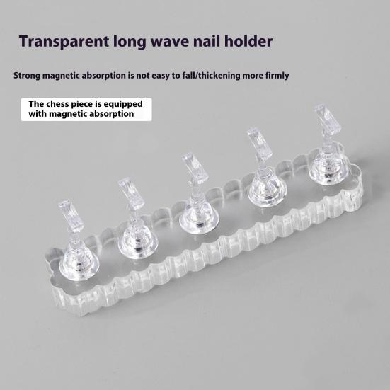 Magnetic Nail Stand for Press On Acrylic Professional Manicure Display Stand for Painting Nails Tip Arts Display Nail Art Tray for DIY Enthusiasts