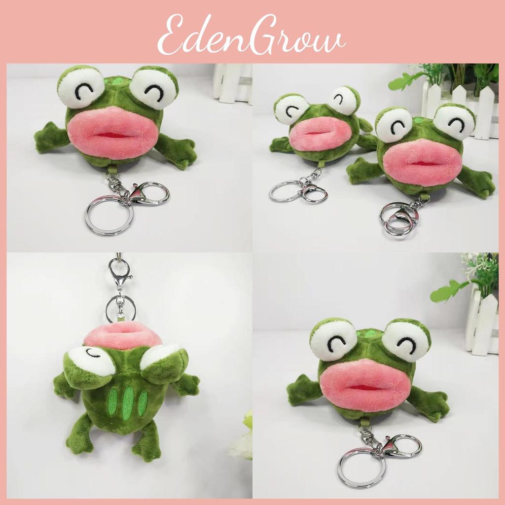 Fun Charming And Green Plush Frog Keychain Cartoon Toy Perfect For Girls Gifts
