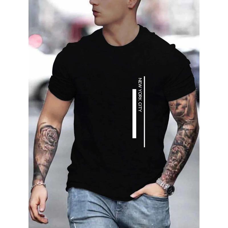 Simple Versatile Pure Cotton Top Casual Printing Short Sleeve Fashion T-Shirts Men’s 3XL