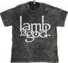 T-Shirt Lamb of God Band Heavy Metal Rock 100% Cotone Lavaggio Vintage