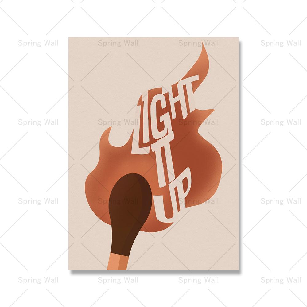

Do You Want The Tea Bookish Quote Poster And Prints Abstract Canvas Painting Light it Up Wall Art Picture For Living Room Decor 21x30cm No Framed