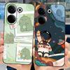 For Tecno Camon 20 Pro 4G 5G Case Cute Cat Cartoon Love Heart Liquid Silicone Shell For Tecno Camon 20 Premier Camon20 4G Funda