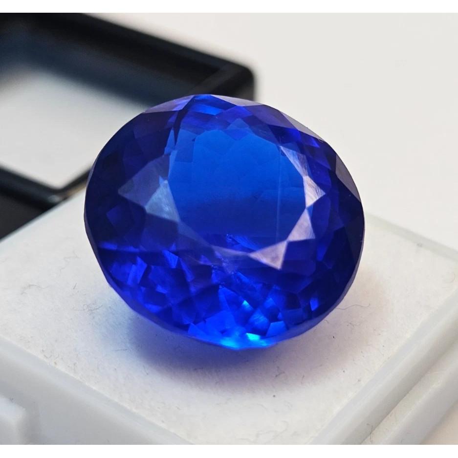 Natural Blue Sapphire 24-25 Ct Round Cut Certified Stunning Loose Gemstone