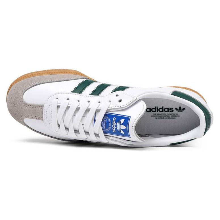 adidas Baskets unisexes Samba OG White Collegiate Green Gum Cloud-White IE3437