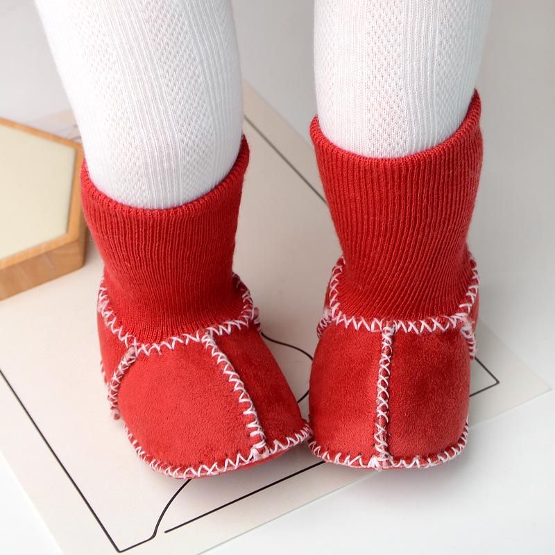 Winter Velvet Soft Sole Baby Toddler Shoes & Socks, 0-12 Months