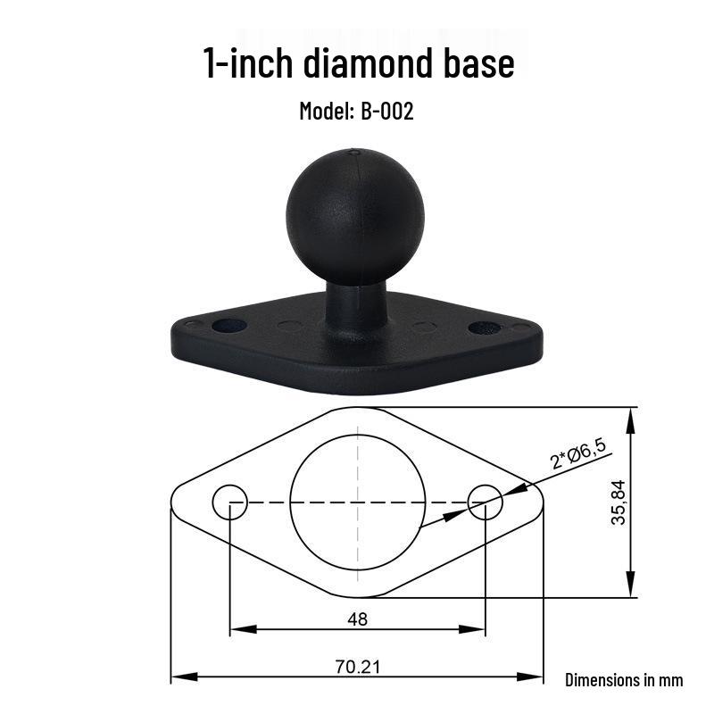 

Rhomboid 1 Ball Head Mount for Phone, Gimbal, Action Camera, Navigation Devices