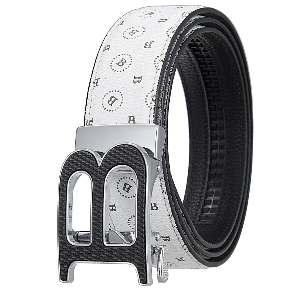 

Pinduoduo Модный ремень, автоматическая пряжка, первый слой коровьей кожи, мужской ремень Ly36-25920-5 110cm-130cm