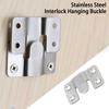 Steel Interlock Hanging Buckle Flush Mount Connector Hooks Wall Furniture Bracket Wit L5Z0