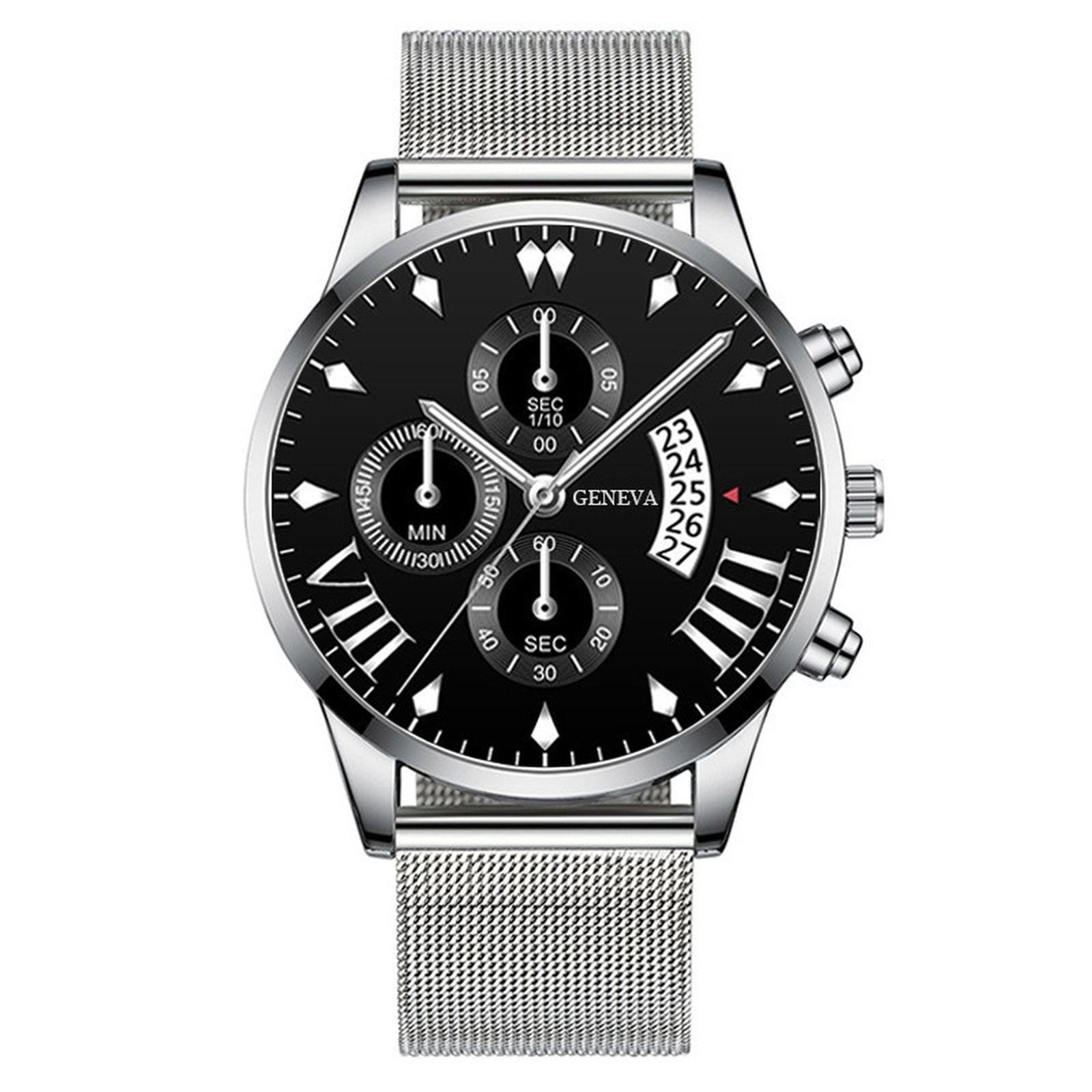 

Мужские водонепроницаемые светящиеся наручные часы-будильник для бега One Size серебряный