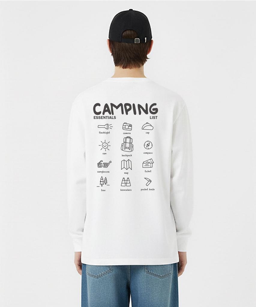 BEMIGHTY Camping List Ribbed Long Sleeve T-Shirt [Black]