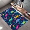 Colorful dinosaurs with floral pattern carpet Yoga living room room decor children's crawling mat doormat area rug