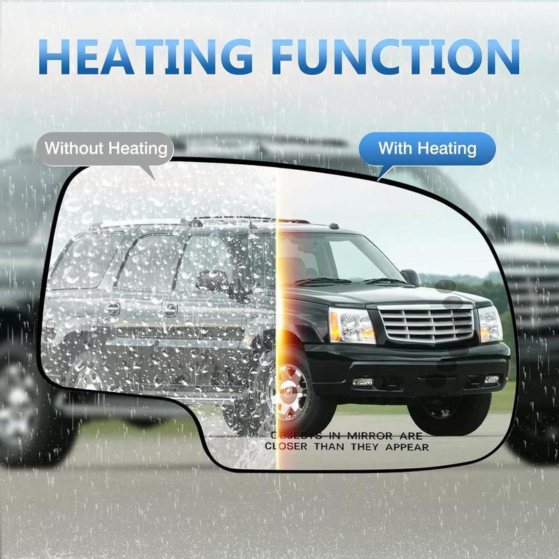 Left/Right Side Heated Wing Door Mirror Glass Convex Turn Signal for Chevy GMC Yukon Cadillac 2003 2004 2005 2006 88944391