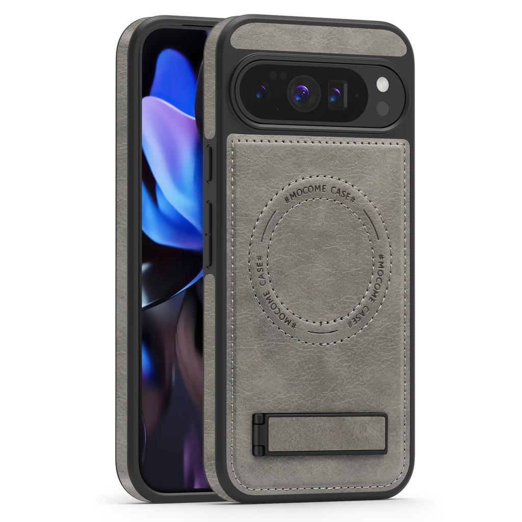 Applicable to Google PIXEL10/10PRO mobile phone case crystal shield magnetic suction bracket PU leather invisible magnetic suction bracket 9A