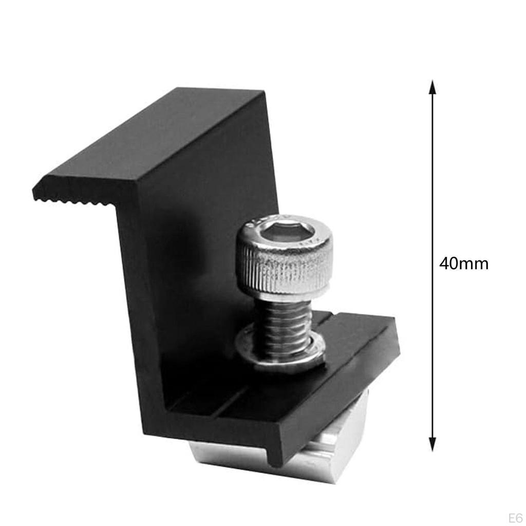 8 Pack Solar Panel Mounting Clamps with Nuts And Bolts for 30mm Module Installation On Roofs