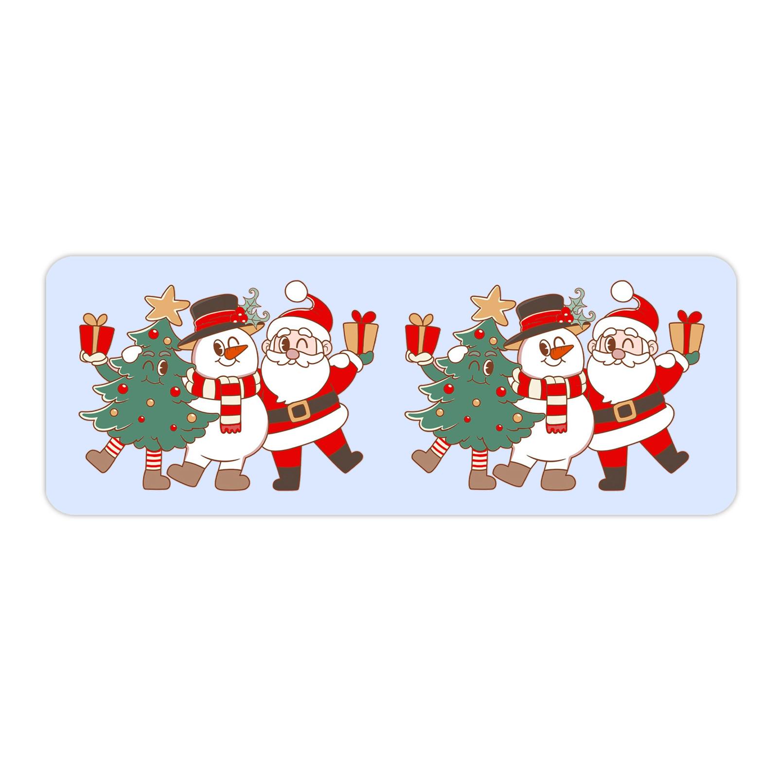 

Christmas Kitchen Anti-slip Mat Carpet Flannel Doormat One-piece Set One Size