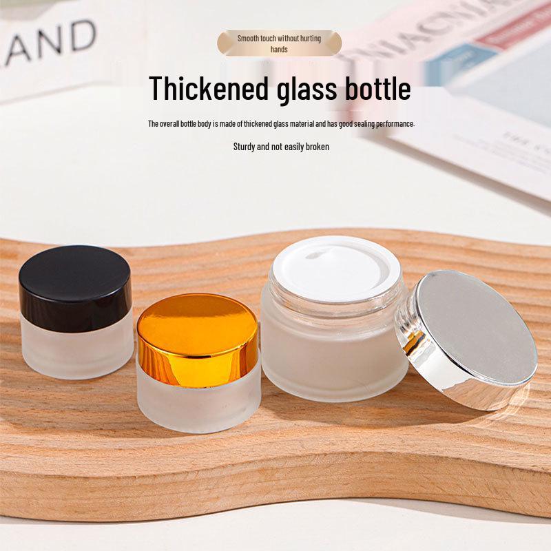 Portable Frosted Glass Cream & Body Sub-bottling Bottle, Sealed for Cosmetics, Various Specifications