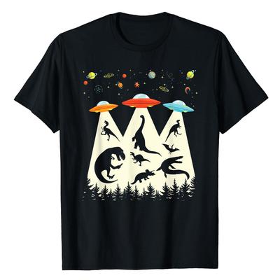 Funny Dinosaur Ufo Lover Vintage Alien Abduction Unisex T-Shirt