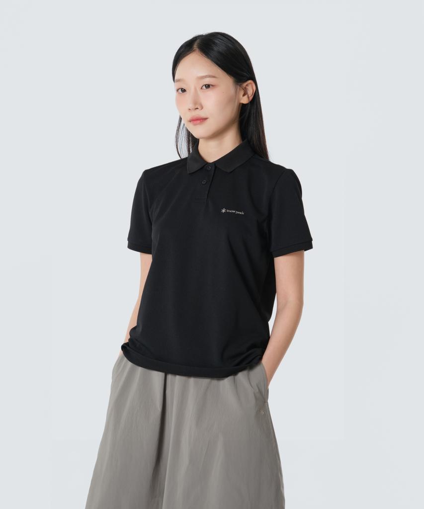 SNOWPEAK APPAREL Pique Women'S Basic Polo Shirt (S26Mwfps67) Black