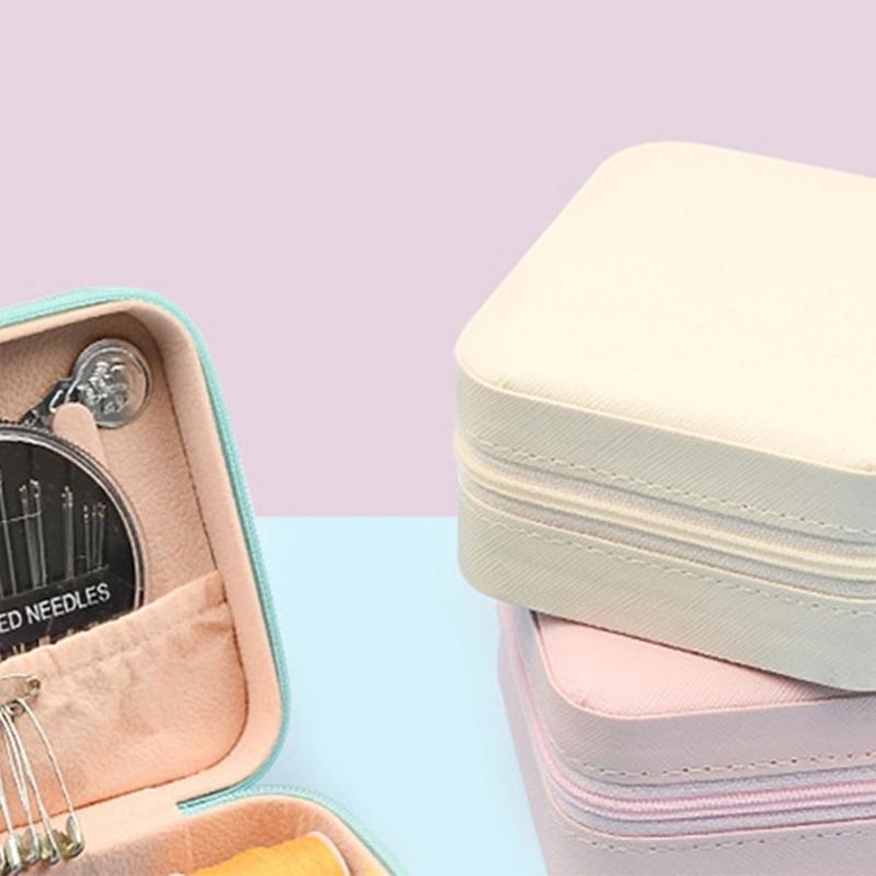 Portable Sewing Set Professional Sewing Supply with Sewing Needle Sewing Thread Scissors Thread Unpicker for Travel Home