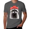 Raccoon with Flowercrown - Watercolour Painting T-Shirt Big Size Simple T-Shirt