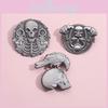 Unique Skeleton Head Metal Brooch Quirky Fashion Accessory For Halloween Events And Parties