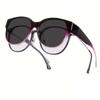 Fit Over Glasses Sunglasses for Women & Men, Stylish Cat Eye Design Sun Glasses 100% UV Protection T03