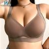 Plus Size Seamless Wireless Push Up Bra For Large Bust Women