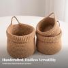 3 Pieces Wall Hanging Basket with Rope Handle Stackable for Entryway, Kitchen