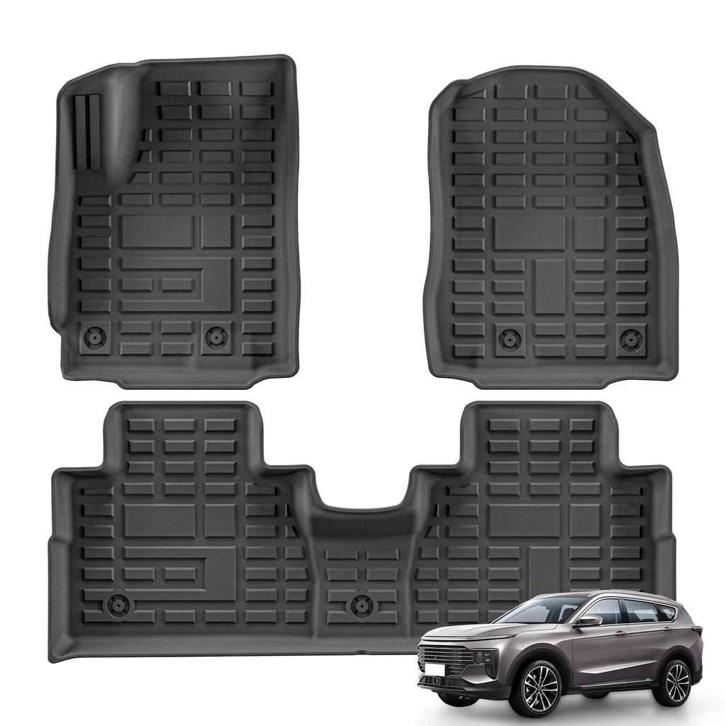 LUCKEASY for Jetour X70 Plus 2024 2025 Car Floor Mats Cargo Liner Trunk Mat Accessories TPE Waterproof Foot Pad Protective Mat