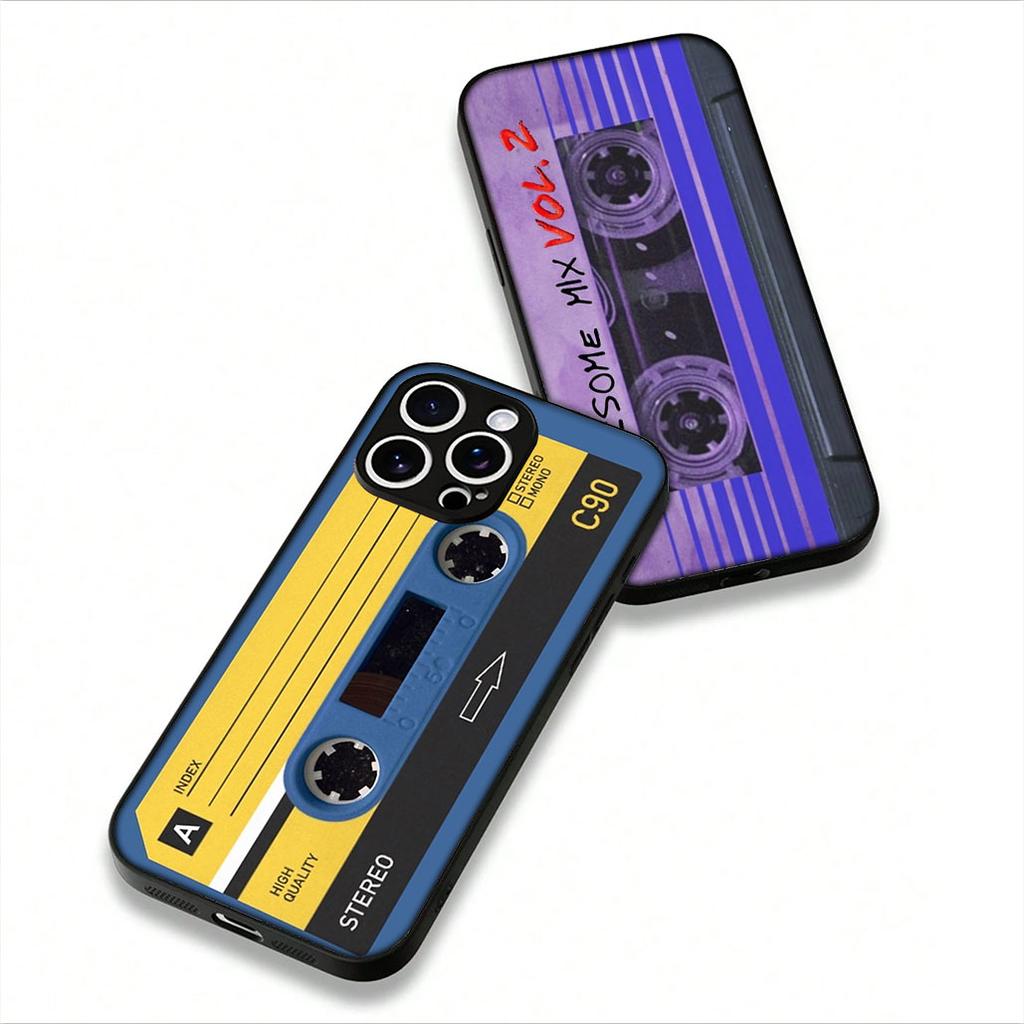 Hülle Cover für Apple iPhone 16 11 13 14 15 Pro Max 7 6 8 Plus SE2 SE3 + 16E SE 2022 Hülle Vintage Musikkassette Retro