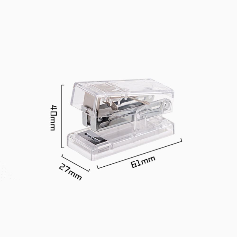 Mini Mini Stapler Transparent Paper Binder Set Office Binding Tools  School Office Supplies