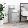 Nightstand with 2 Drawers Grey Sonoma 38 X 34 X 80 Cm