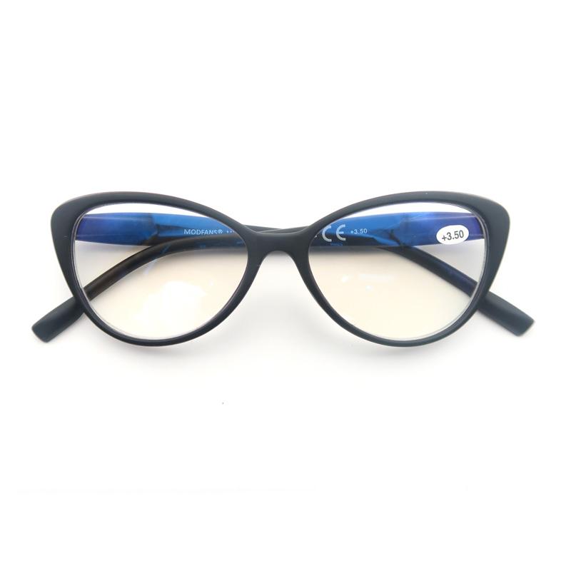 

MODFANS Progressive multifocal reading glasses Cat Eye Blue Light Blocking Computer Spring Hinge Frame Glasses Reader 0