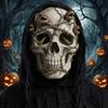 2D Flat Printed Full Face Mesh Headgear Breathable Halloween  Cosplay Mask Skull Zombie Mask  Prank