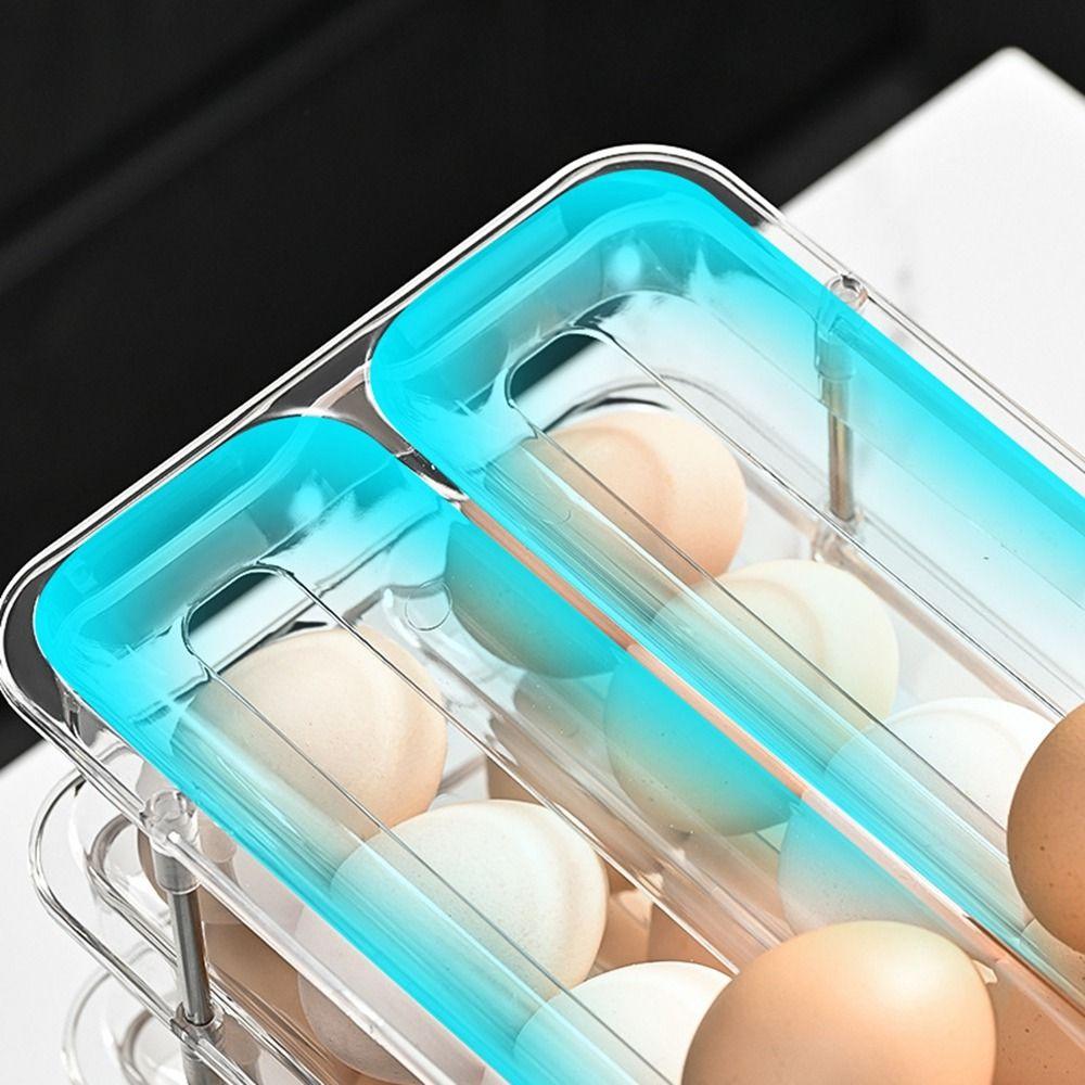 Transparent Refrigerator Egg Storage Box Large Capacity Refrigerator Egg Dispenser  Kitchen