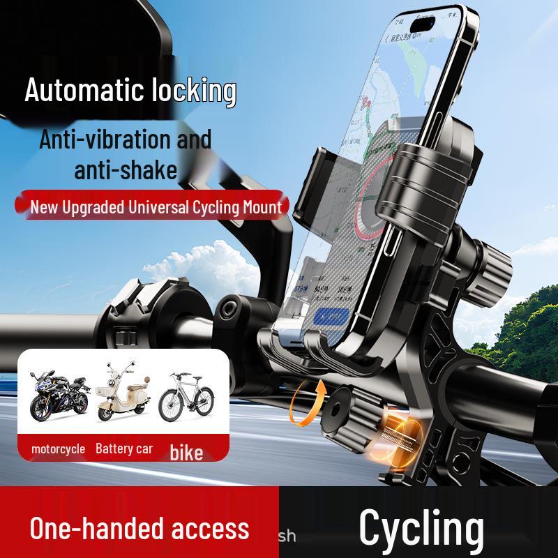 Electric Scooter & Motorcycle Phone Holder: Shock-Absorbing, Anti-Shake, Navigation-Stable Mount