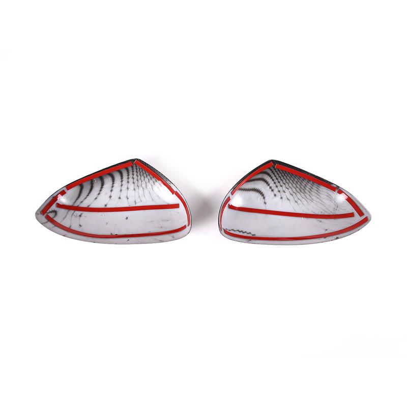 2 Pcs Side Wing Mirror Cover Caps Carbon Fiber RearView Mirror Case Cover For Mercedes Benz Smart 451 453 Fortwo