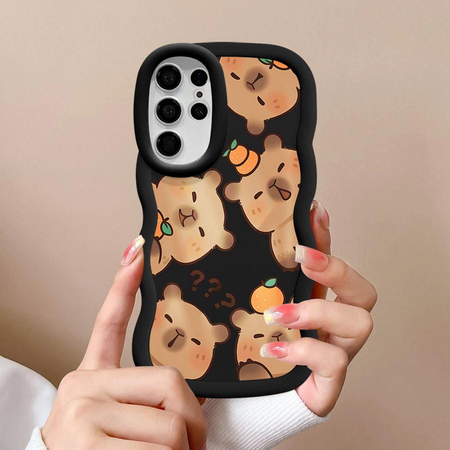 Case for Samsung Galaxy S23 Plus S22 Ultra S25 A26 S20 FE A25 S21 S24 Soft Phone Cover A35 A24 A55 A36 A54 A34 Capybara Cute