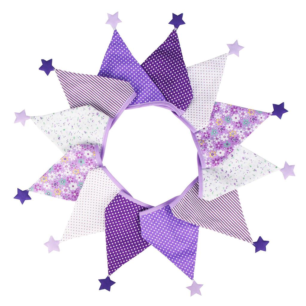 Nordic Star Cotton Triangle Flag Banner for Wedding or Kindergarten Decor